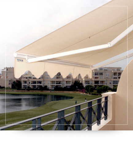 Toldo de brazos invisibles punta a punta